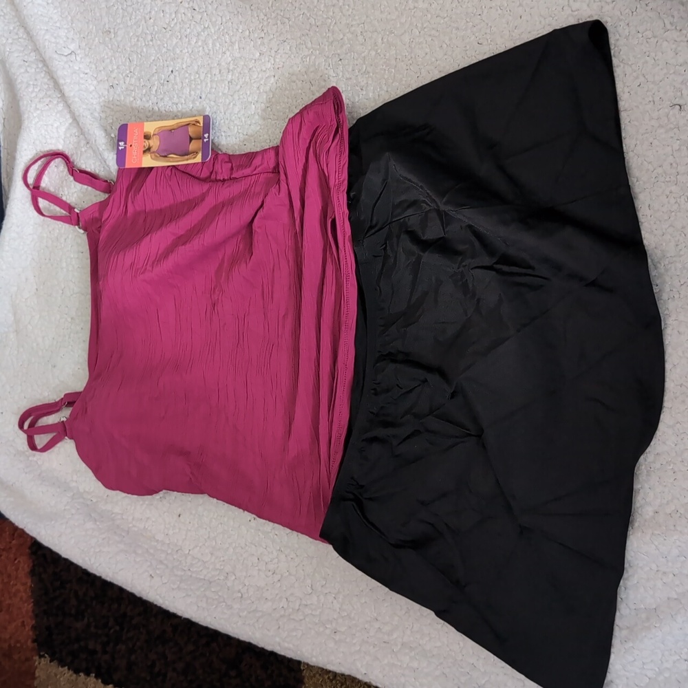 💜Sz 14 Christina 2 piece Skort Swimsuit